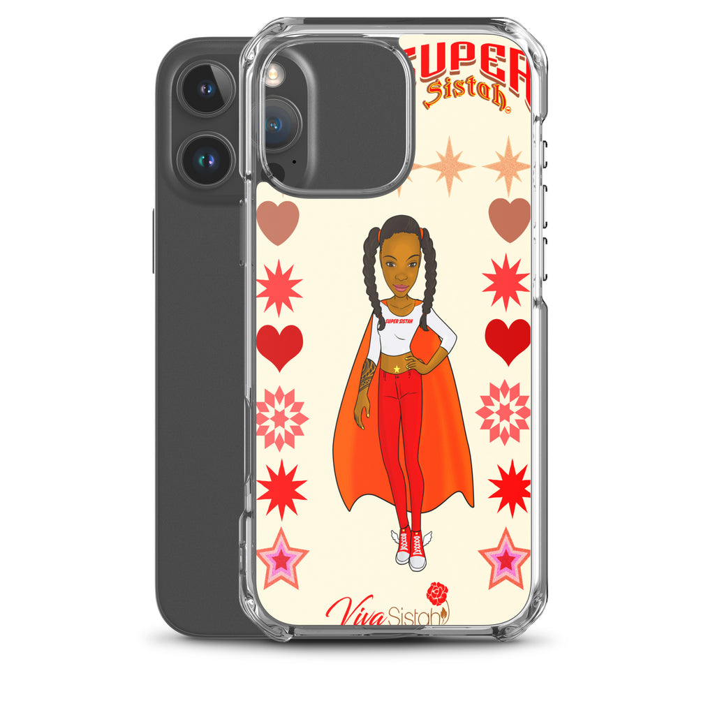 Clear Case for iPhone® Super Sistah hearts stars and diamonds