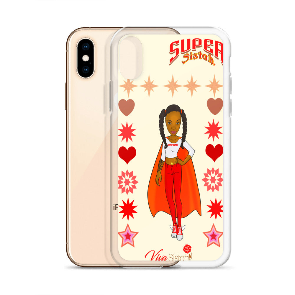 Clear Case for iPhone® Super Sistah hearts stars and diamonds