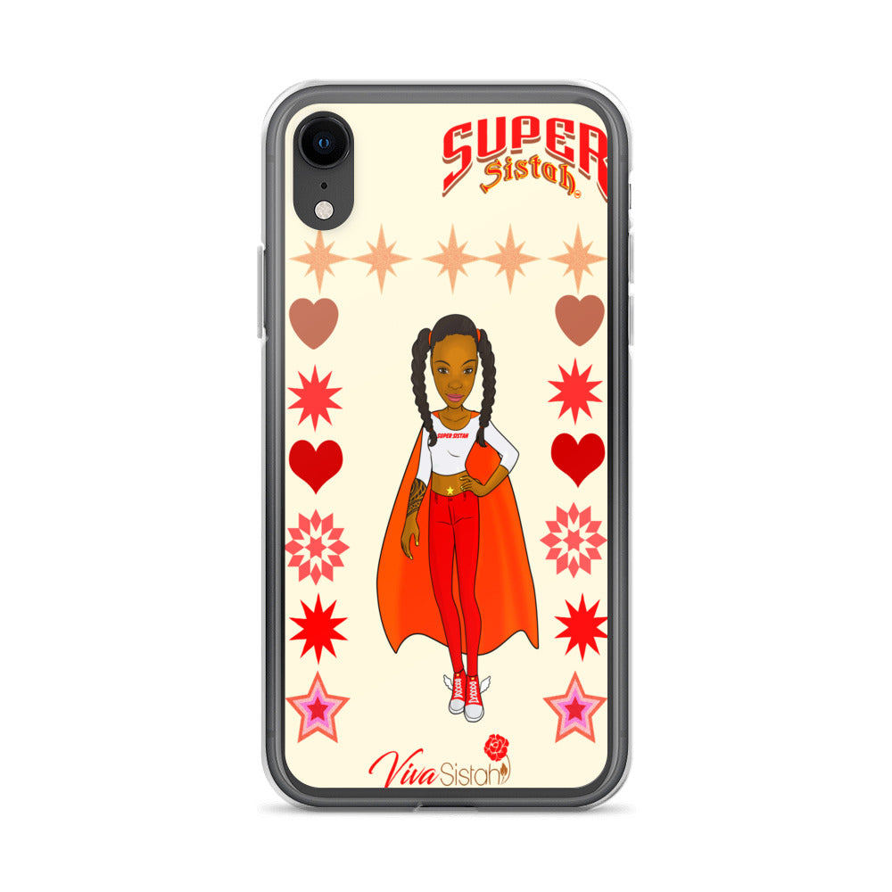 Clear Case for iPhone® Super Sistah hearts stars and diamonds