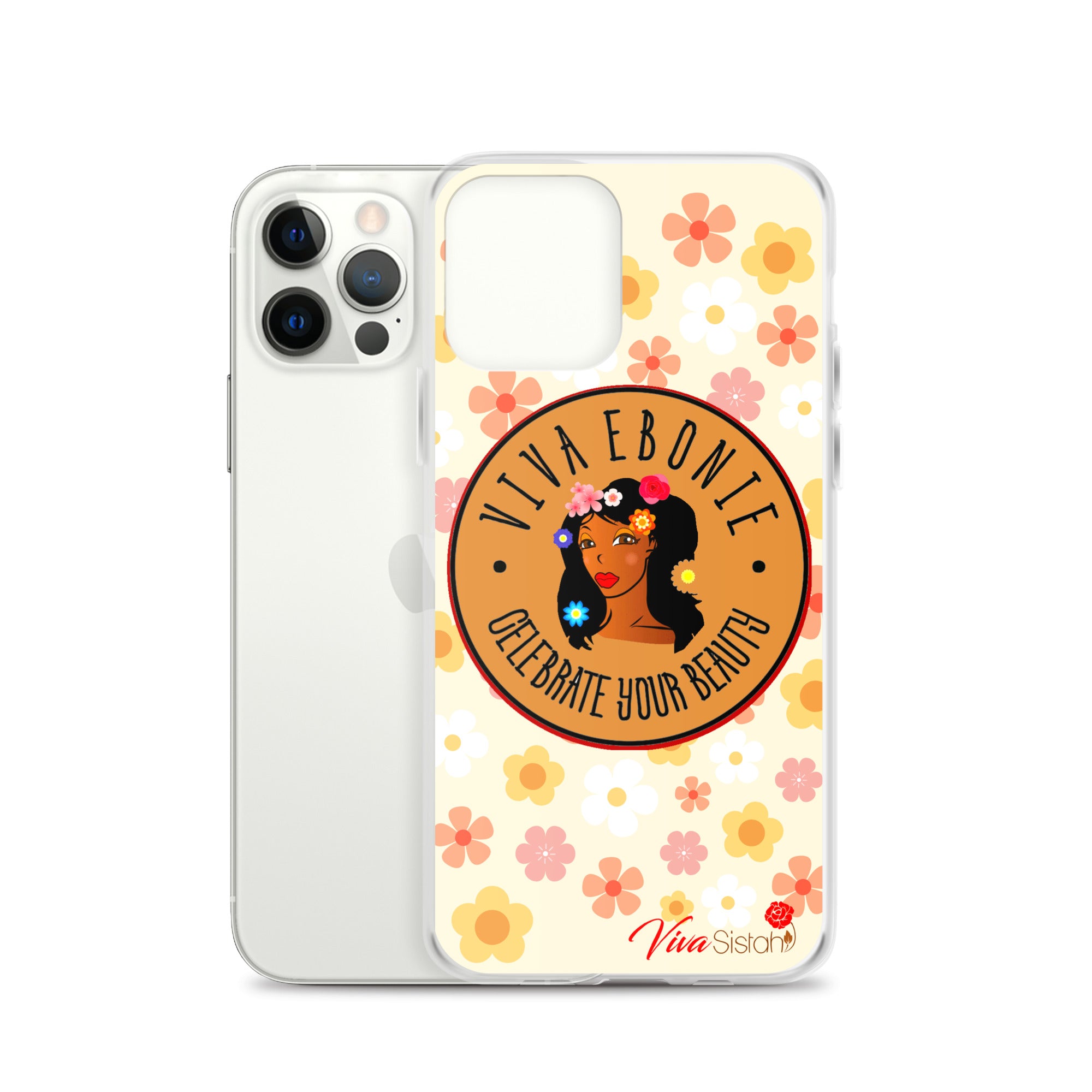 Clear Case for iPhone® Jade Flowers floral - VivaSistah