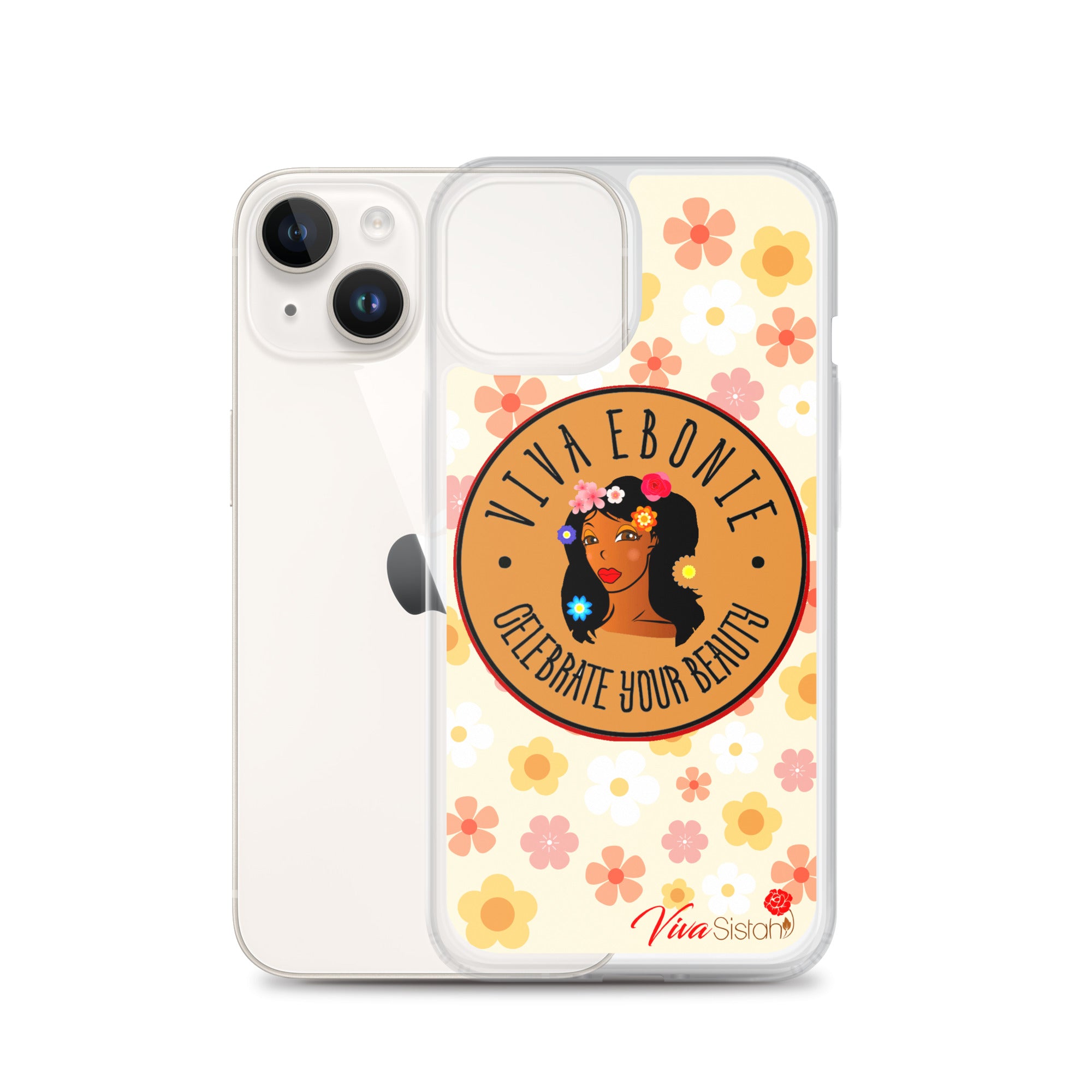 Clear Case for iPhone® Jade Flowers floral - VivaSistah
