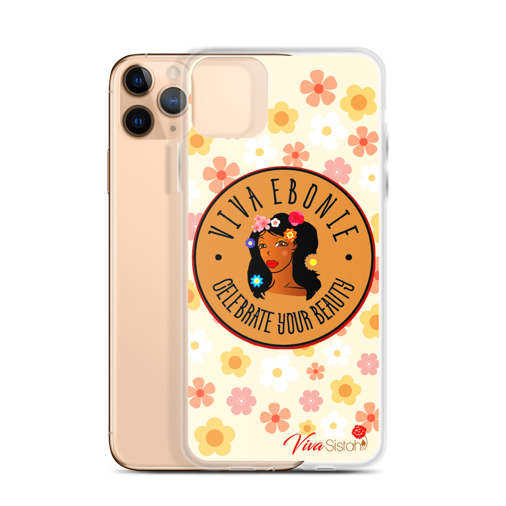 Clear Case for iPhone® Jade Flowers floral - VivaSistah