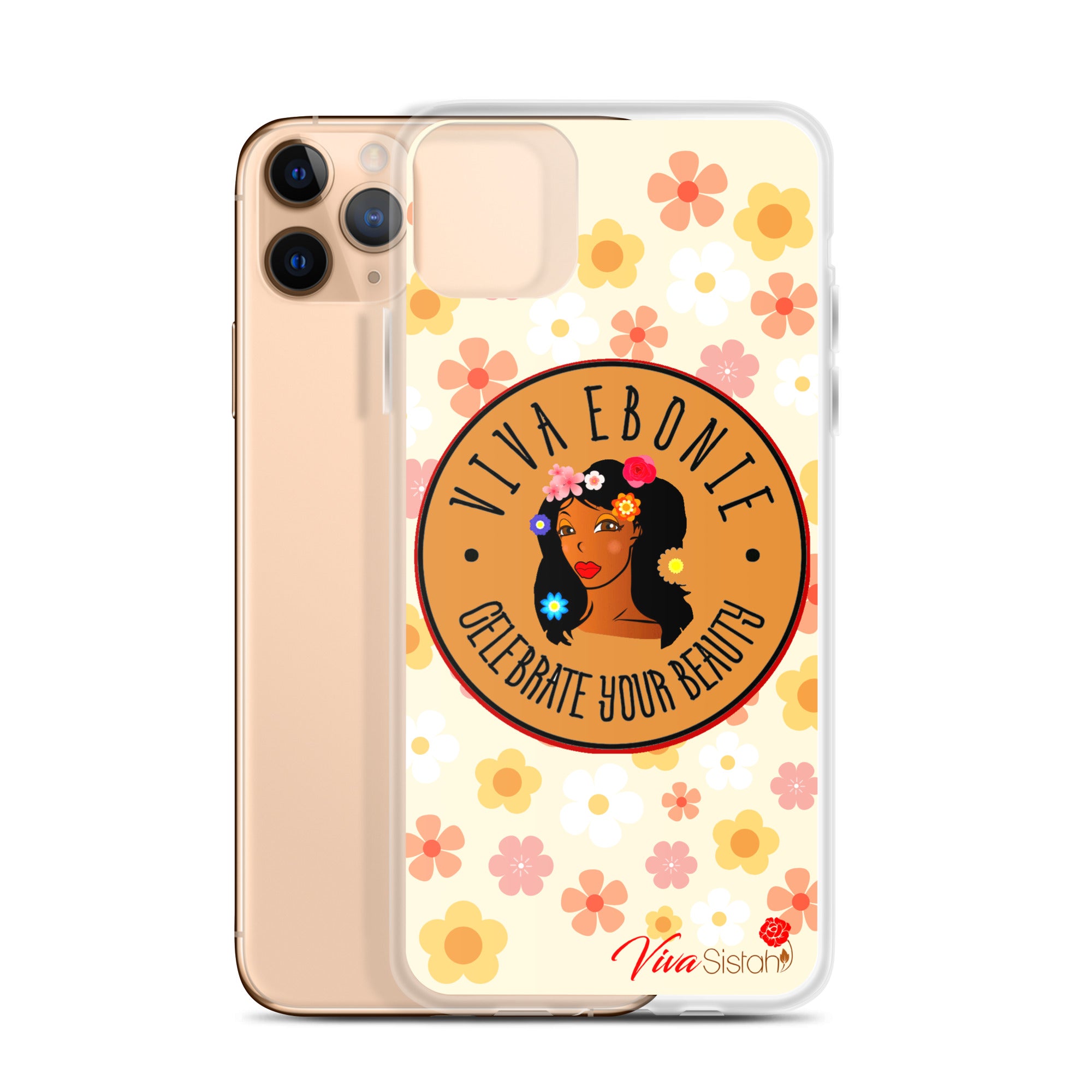 Clear Case for iPhone® Jade Flowers floral - VivaSistah