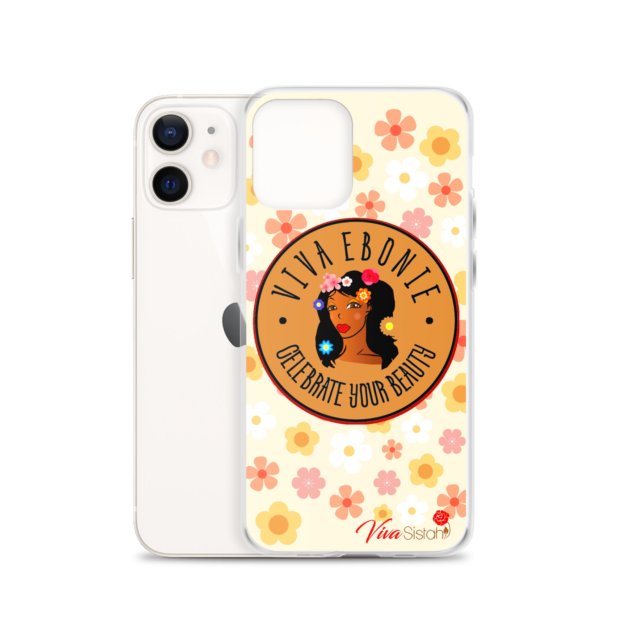 Clear Case for iPhone® Jade Flowers floral - VivaSistah