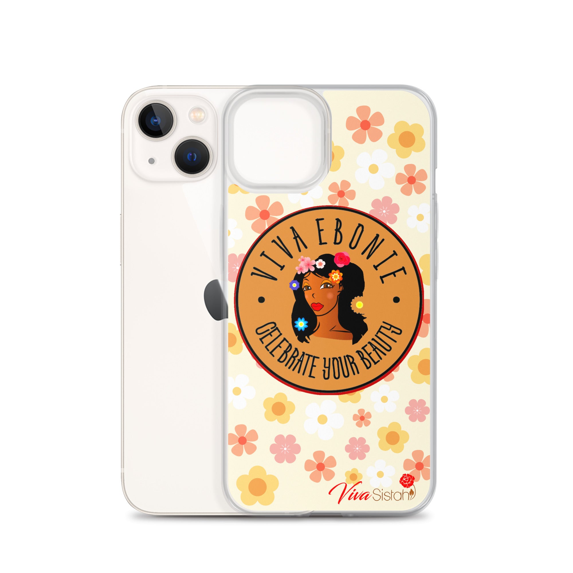 Clear Case for iPhone® Jade Flowers floral - VivaSistah