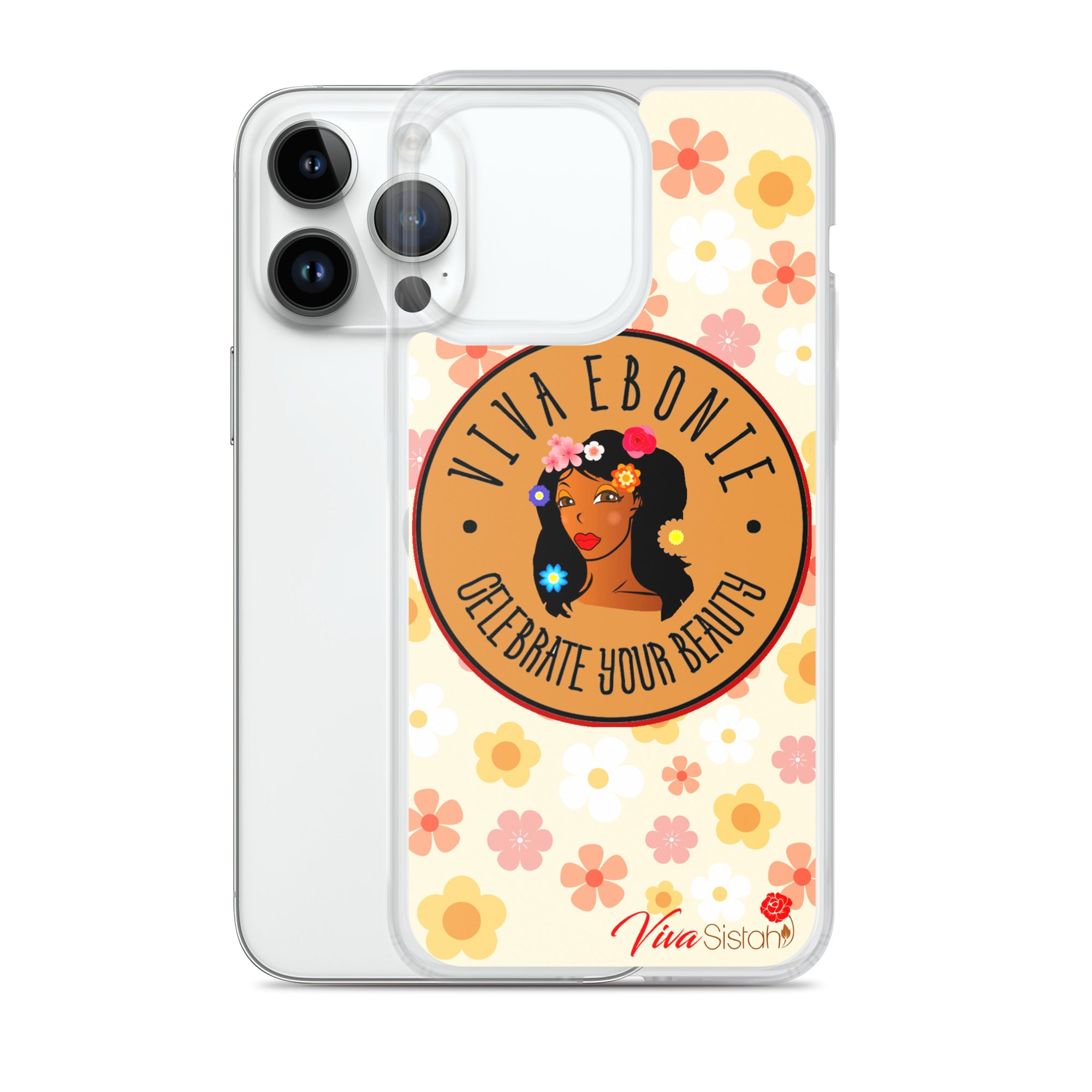 Clear Case for iPhone® Jade Flowers floral - VivaSistah