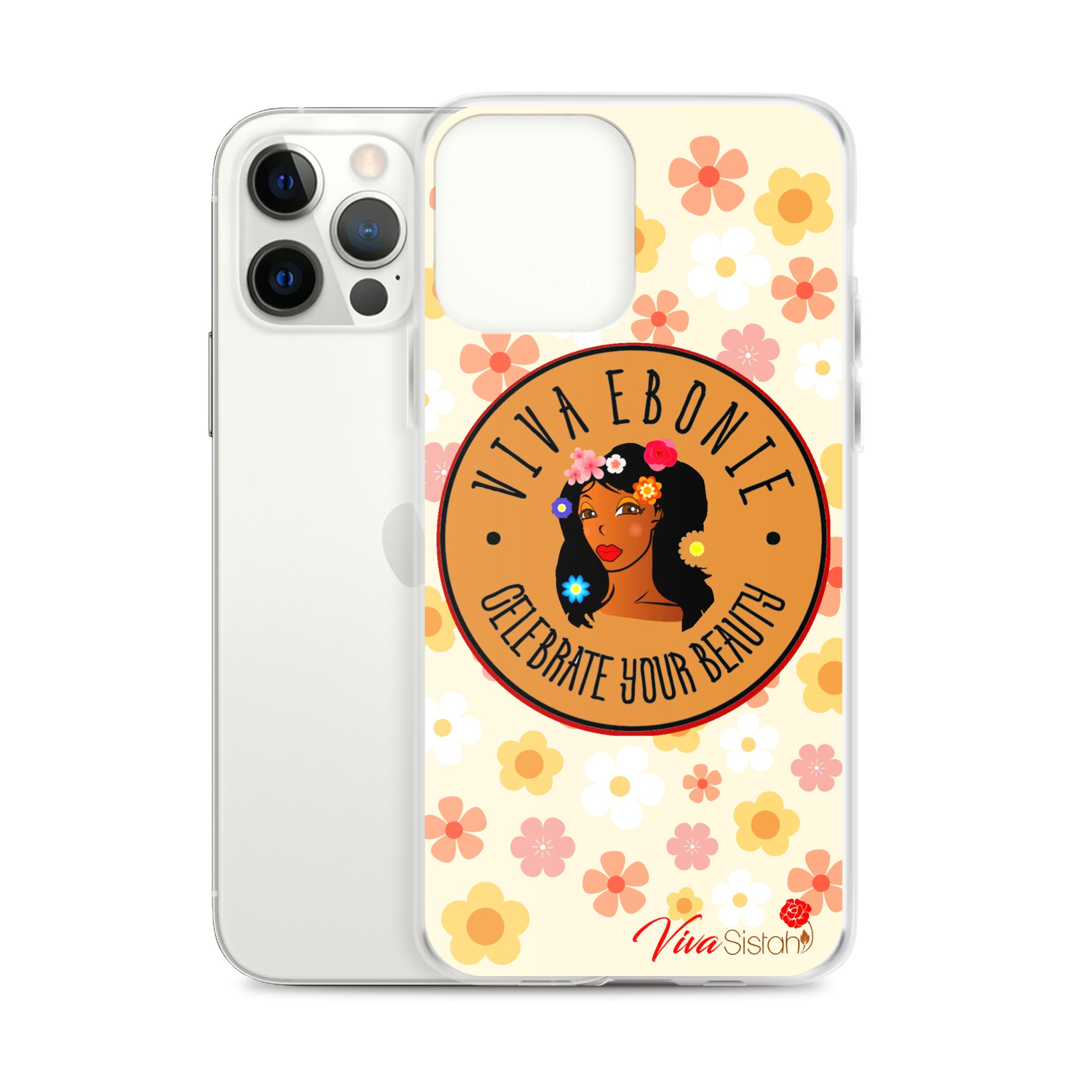 Clear Case for iPhone® Jade Flowers floral - VivaSistah