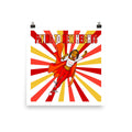 Poster Super Sistah Flying red yellow - VivaSistah