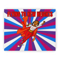 Mouse pad Super Sistah Flying purple blue - VivaSistah