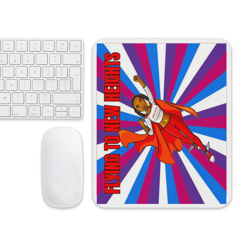 Mouse pad Super Sistah Flying purple blue - VivaSistah