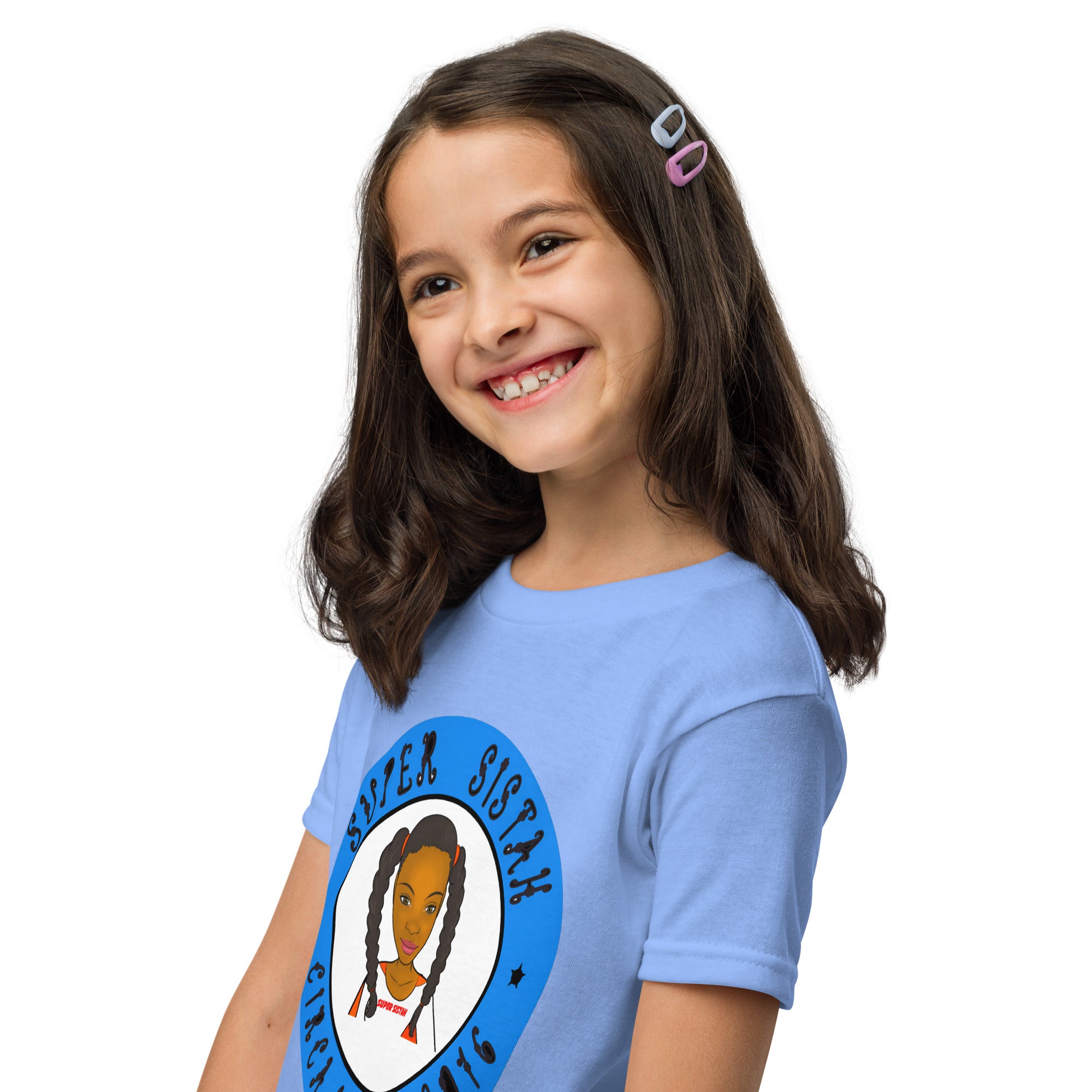 Youth t-shirt Super Sistah Circa blue - VivaSistah