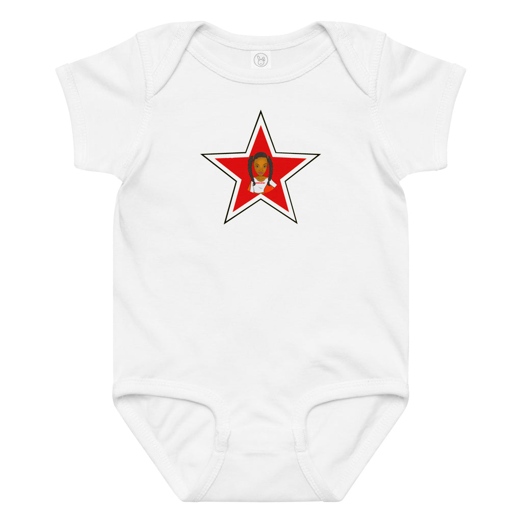 Baby jersey bodysuit Super Sistah Star - VivaSistah