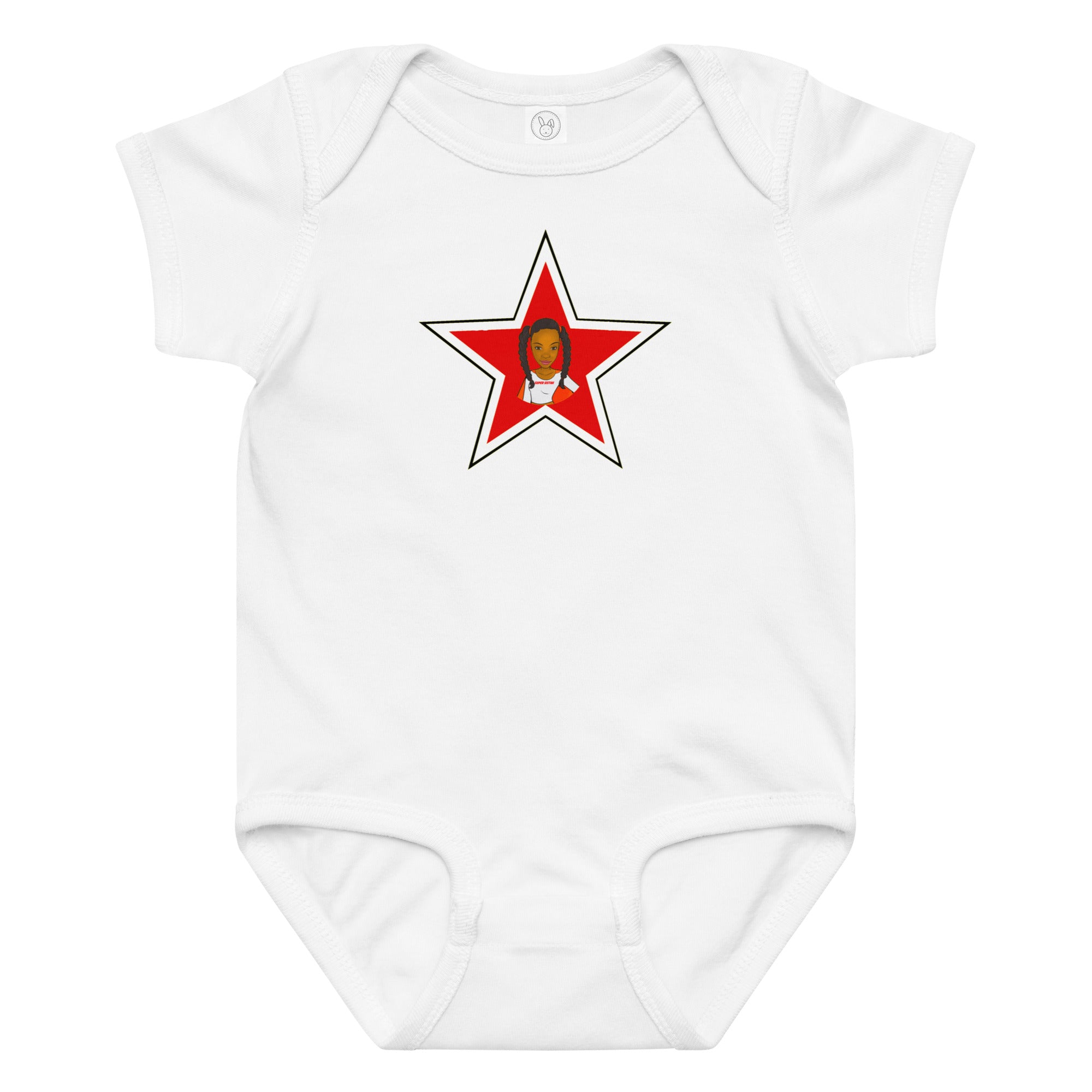 Baby jersey bodysuit Super Sistah Star - VivaSistah