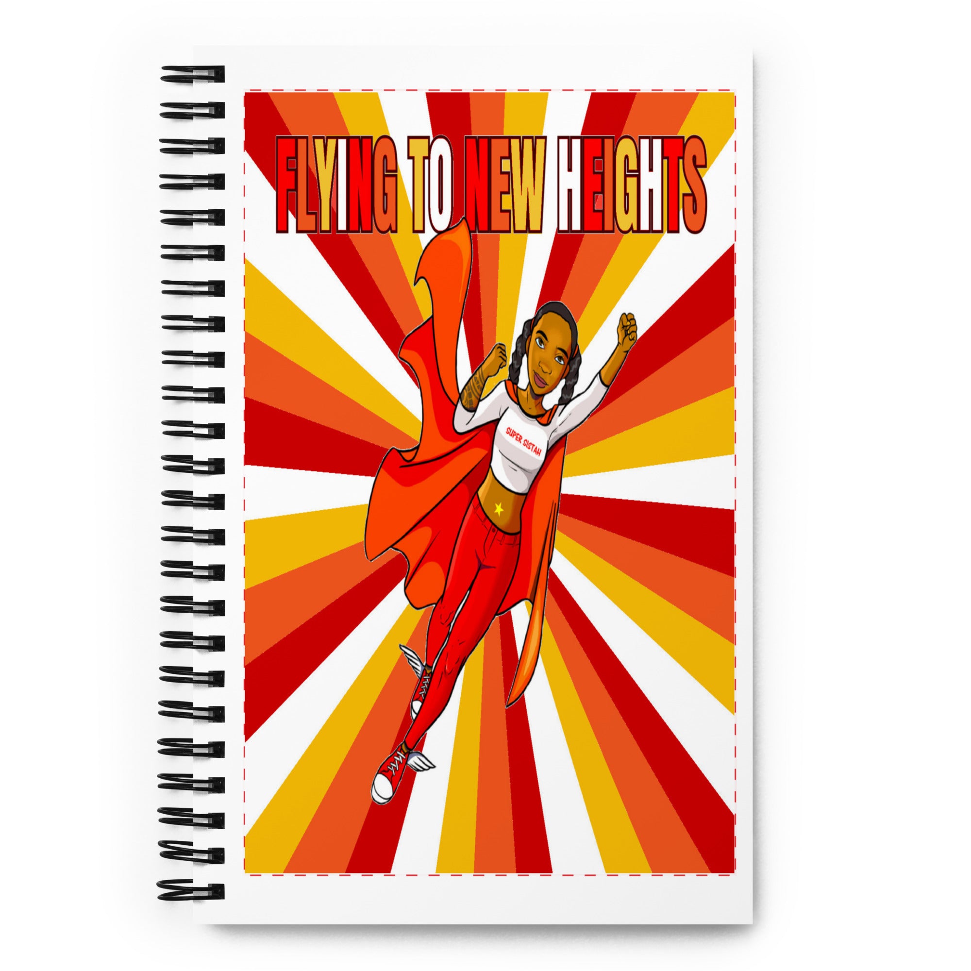 Spiral notebook - Super Sistah Flying to New Heights - VivaSistah