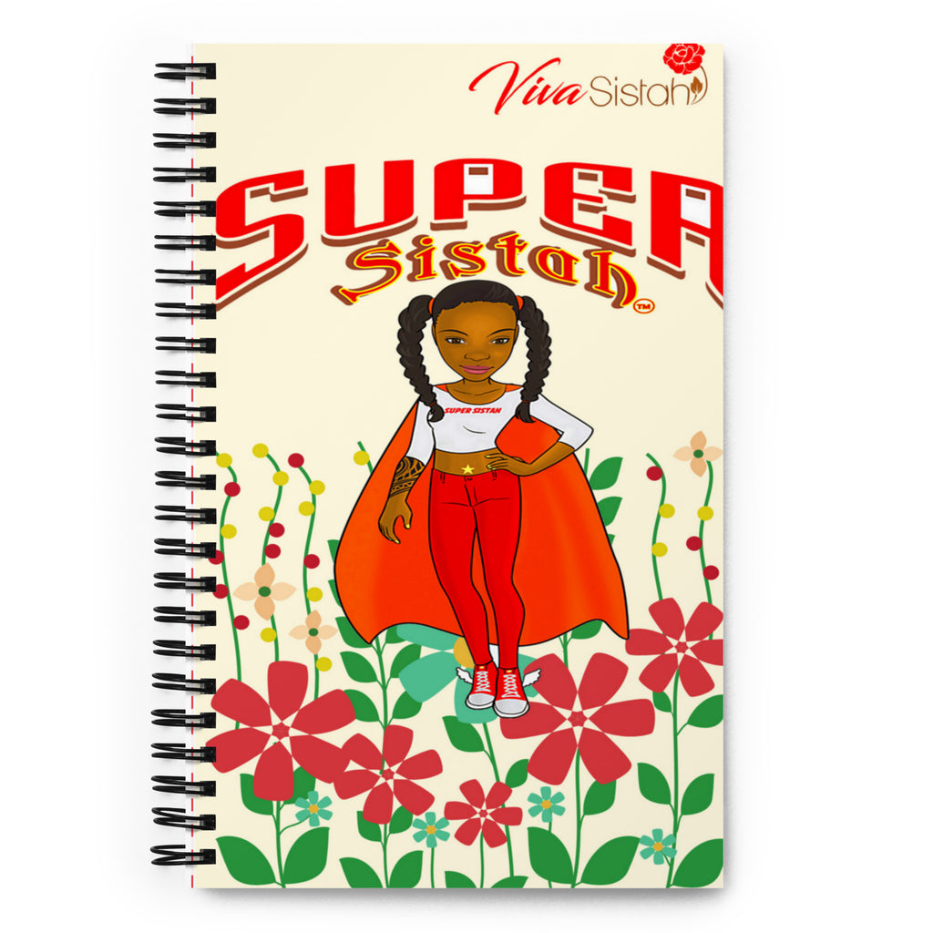 Spiral notebook Super Sister Floral garden - VivaSistah