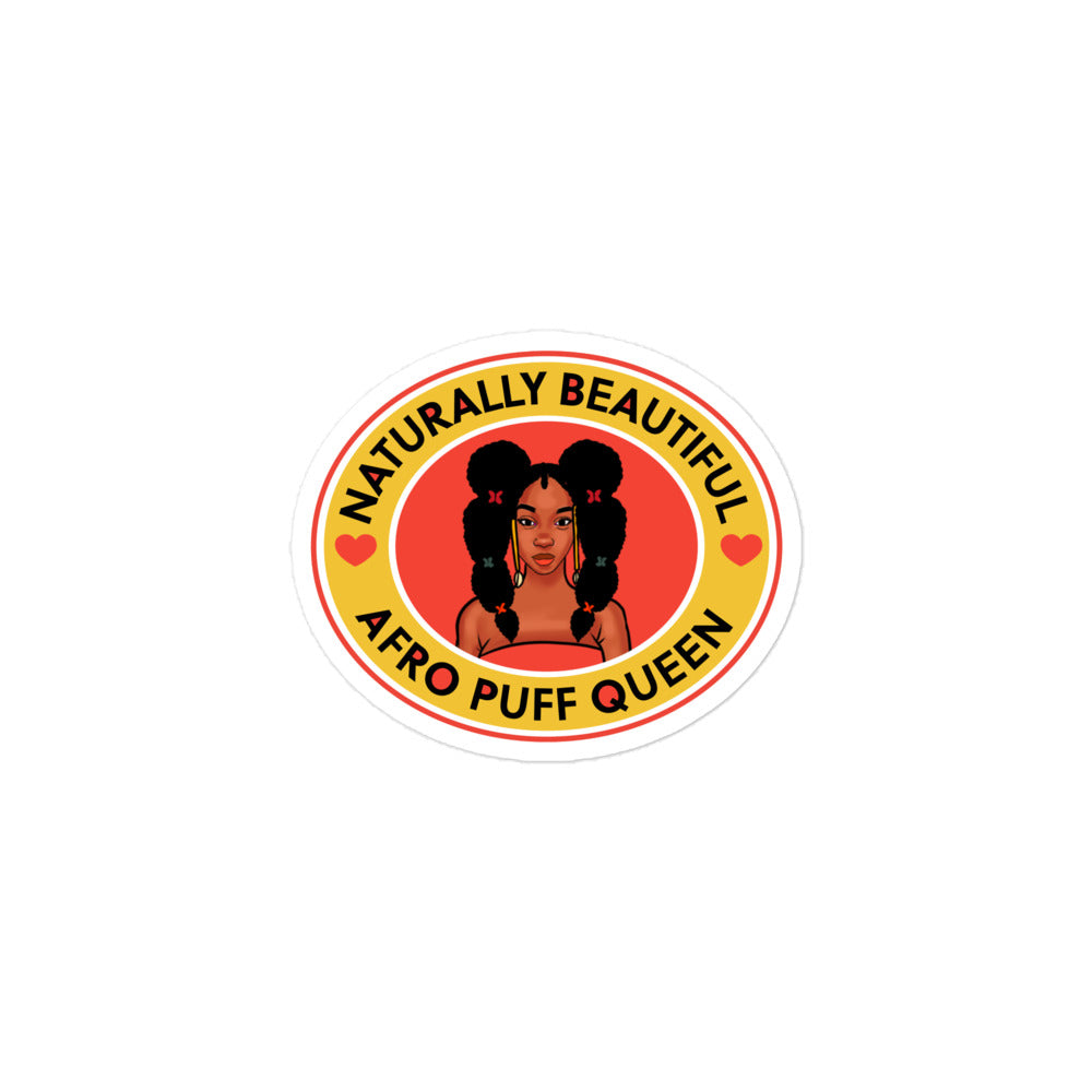 Bubble-free stickers Taya afro puff queen - VivaSistah