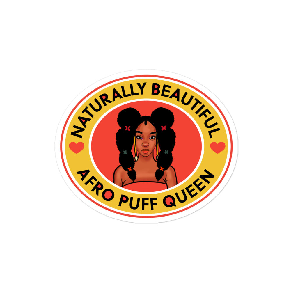 Bubble-free stickers Taya afro puff queen - VivaSistah