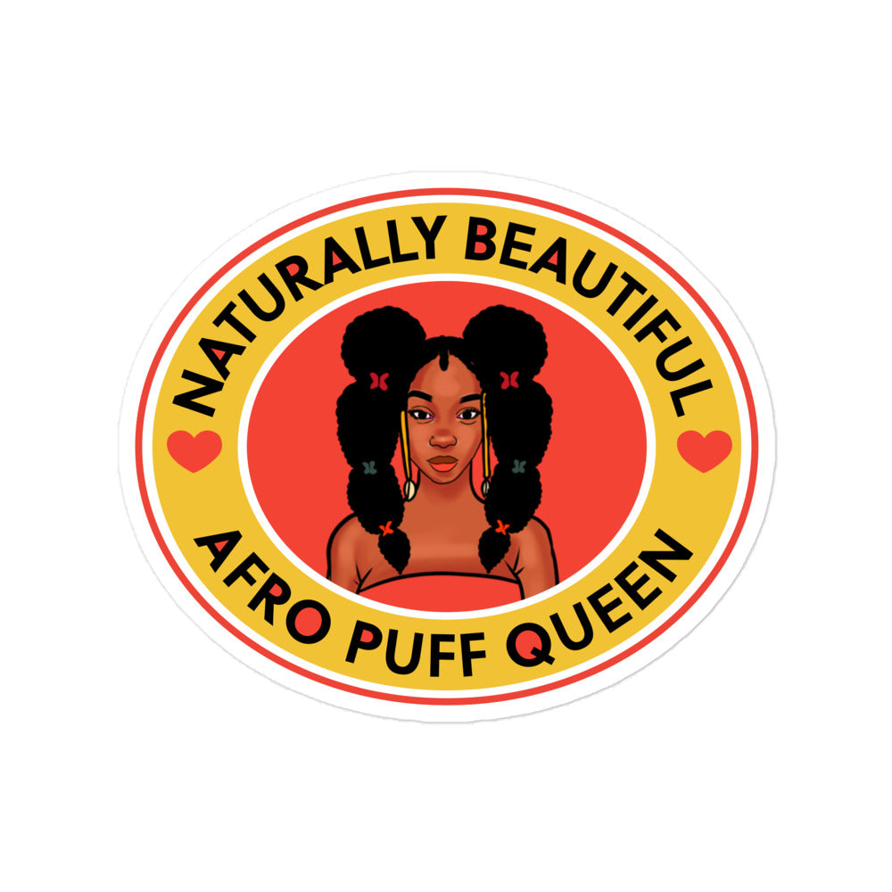 Bubble-free stickers Taya afro puff queen - VivaSistah