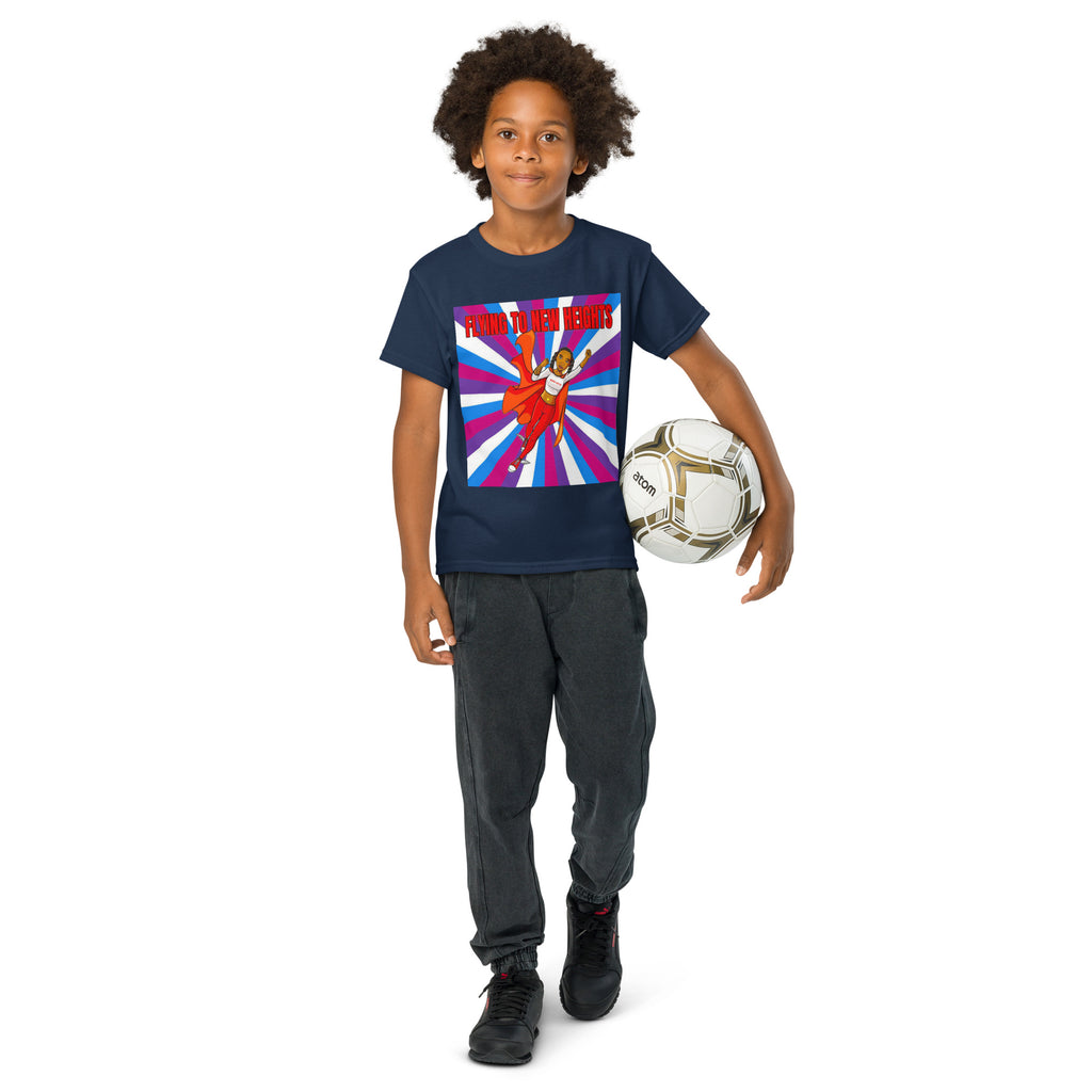 Youth t-shirt Flying to New Heights purple - VivaSistah