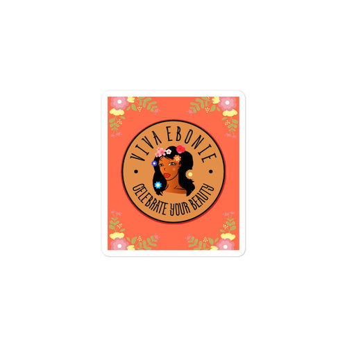 Bubble-free stickers - Afrika Celebrate your Beauty floral orange - VivaSistah