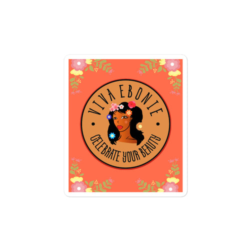 Bubble-free stickers - Afrika Celebrate your Beauty floral orange - VivaSistah