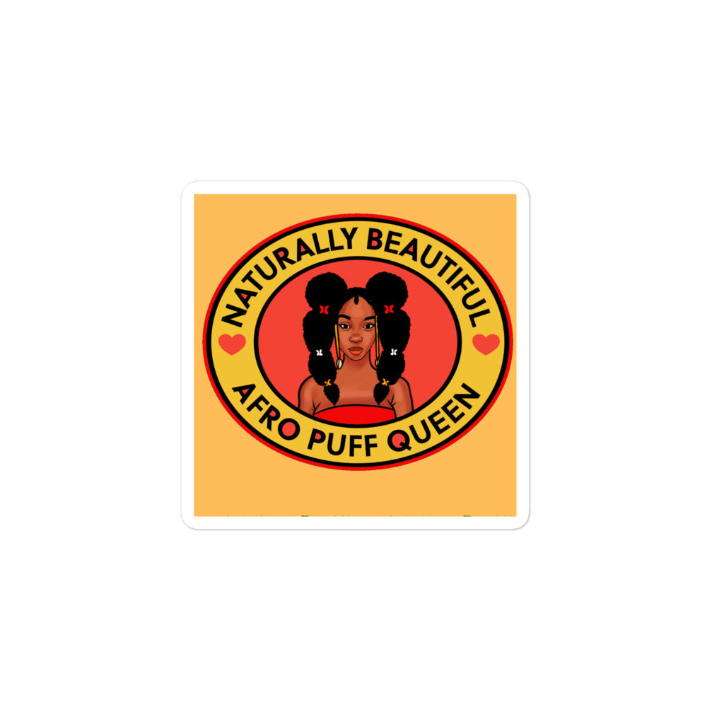 Bubble-free stickers Taya Afro Puff Queen - VivaSistah