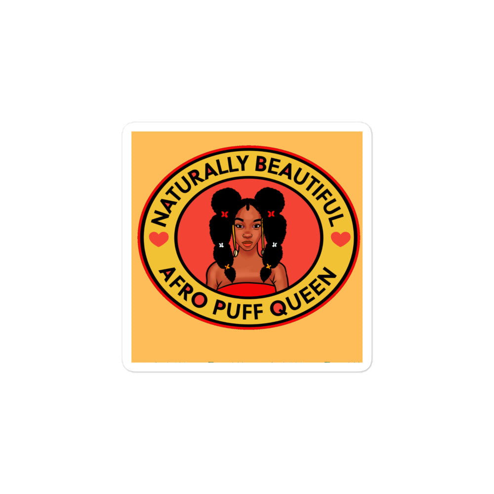 Bubble-free stickers Taya Afro Puff Queen - VivaSistah