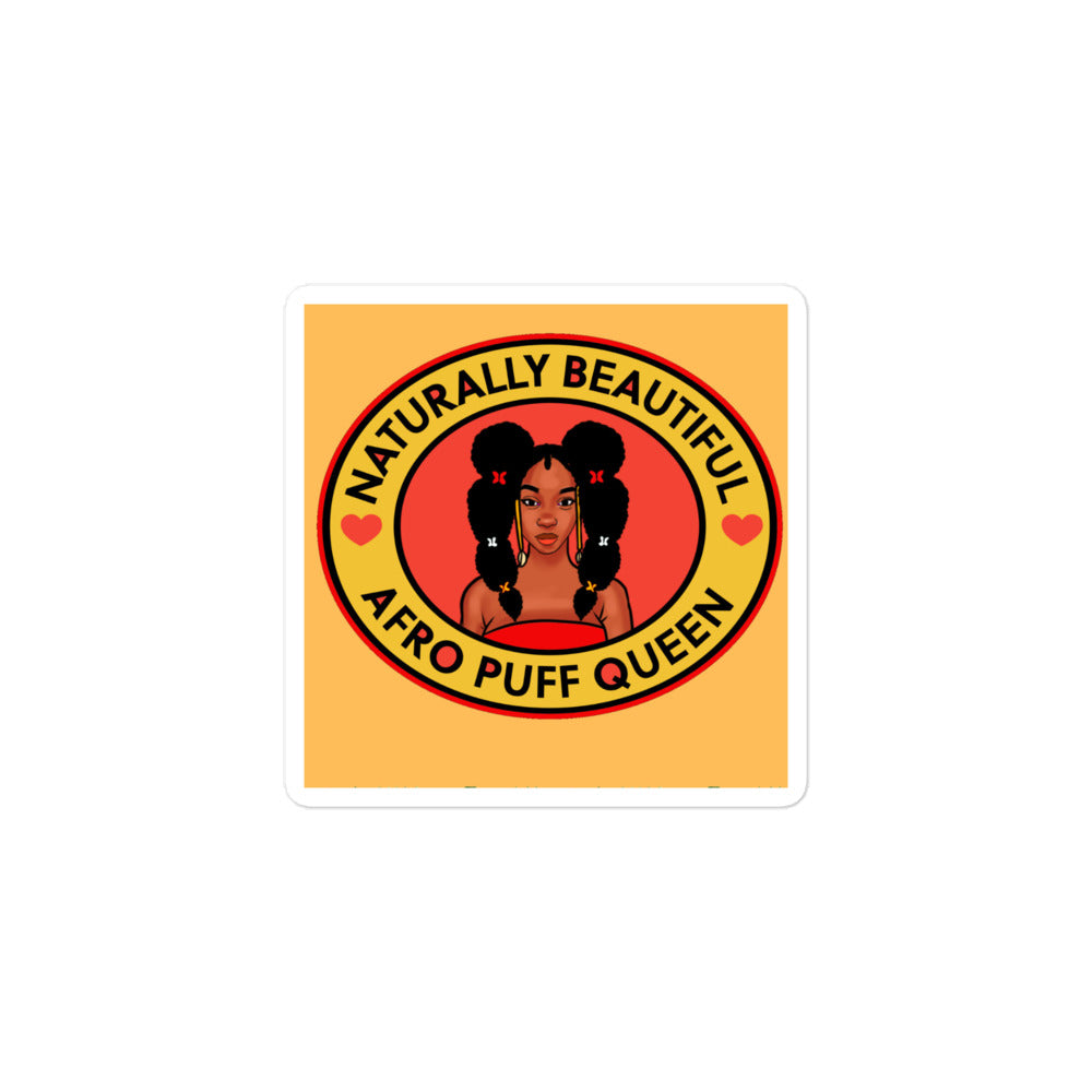 Bubble-free stickers Taya Afro Puff Queen - VivaSistah