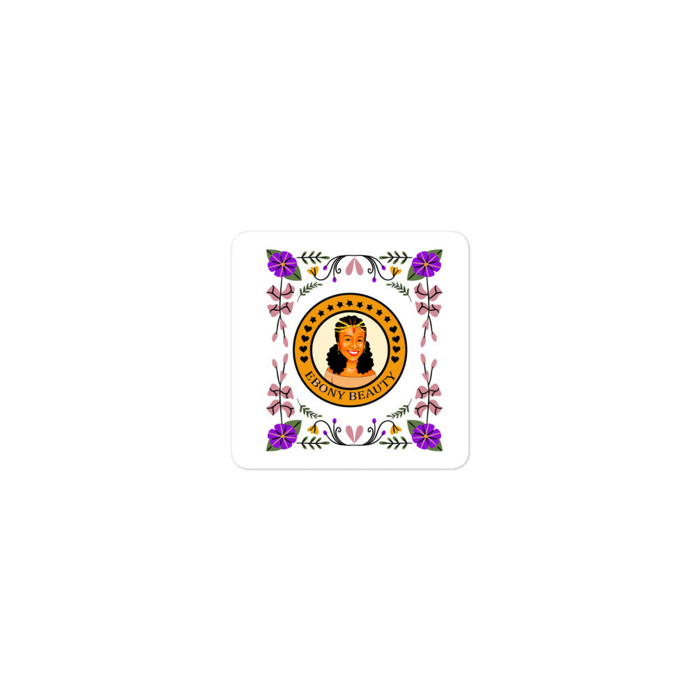 Bubble-free stickers Lisa Ebony Beauty purple flowers - VivaSistah
