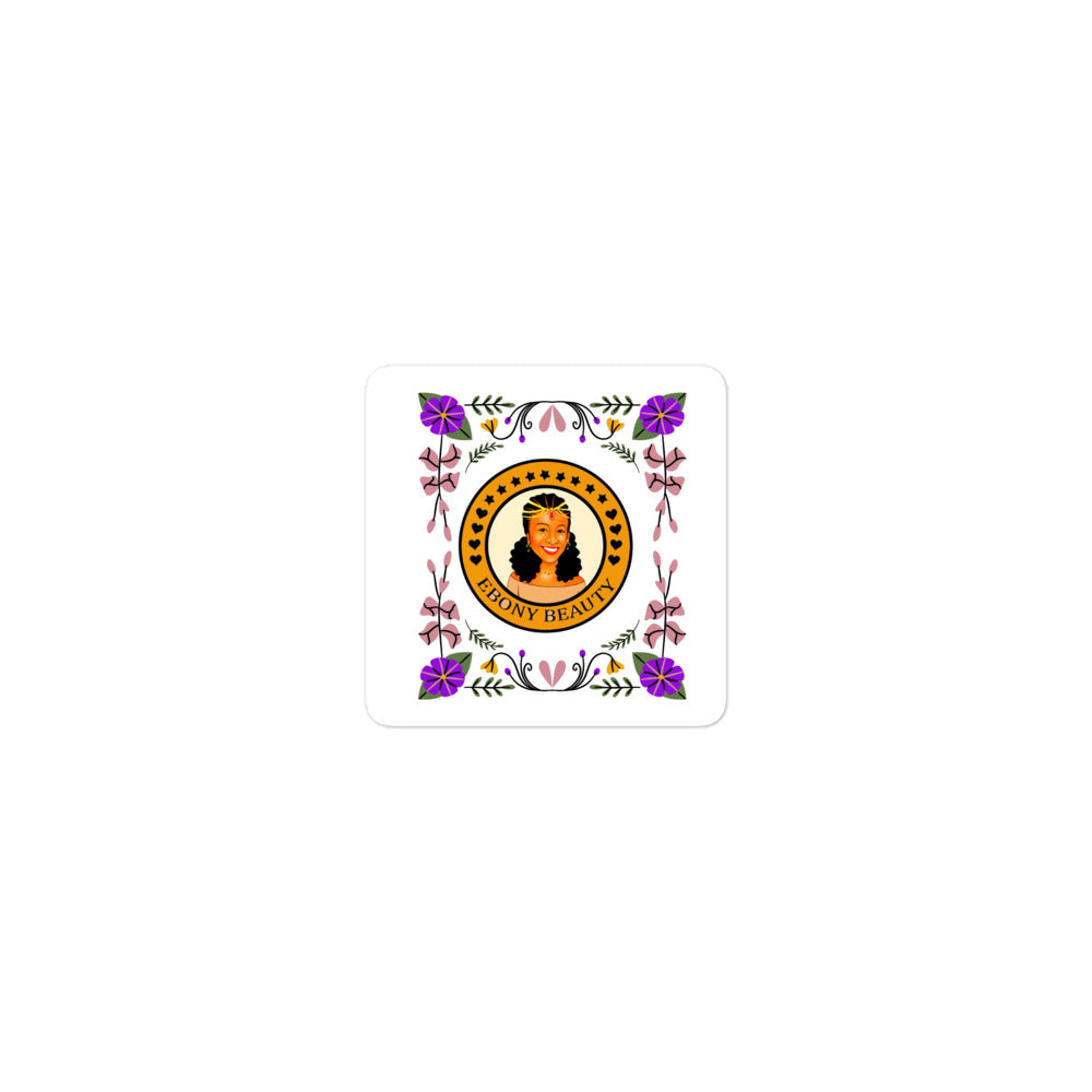 Bubble-free stickers Lisa Ebony Beauty purple flowers - VivaSistah