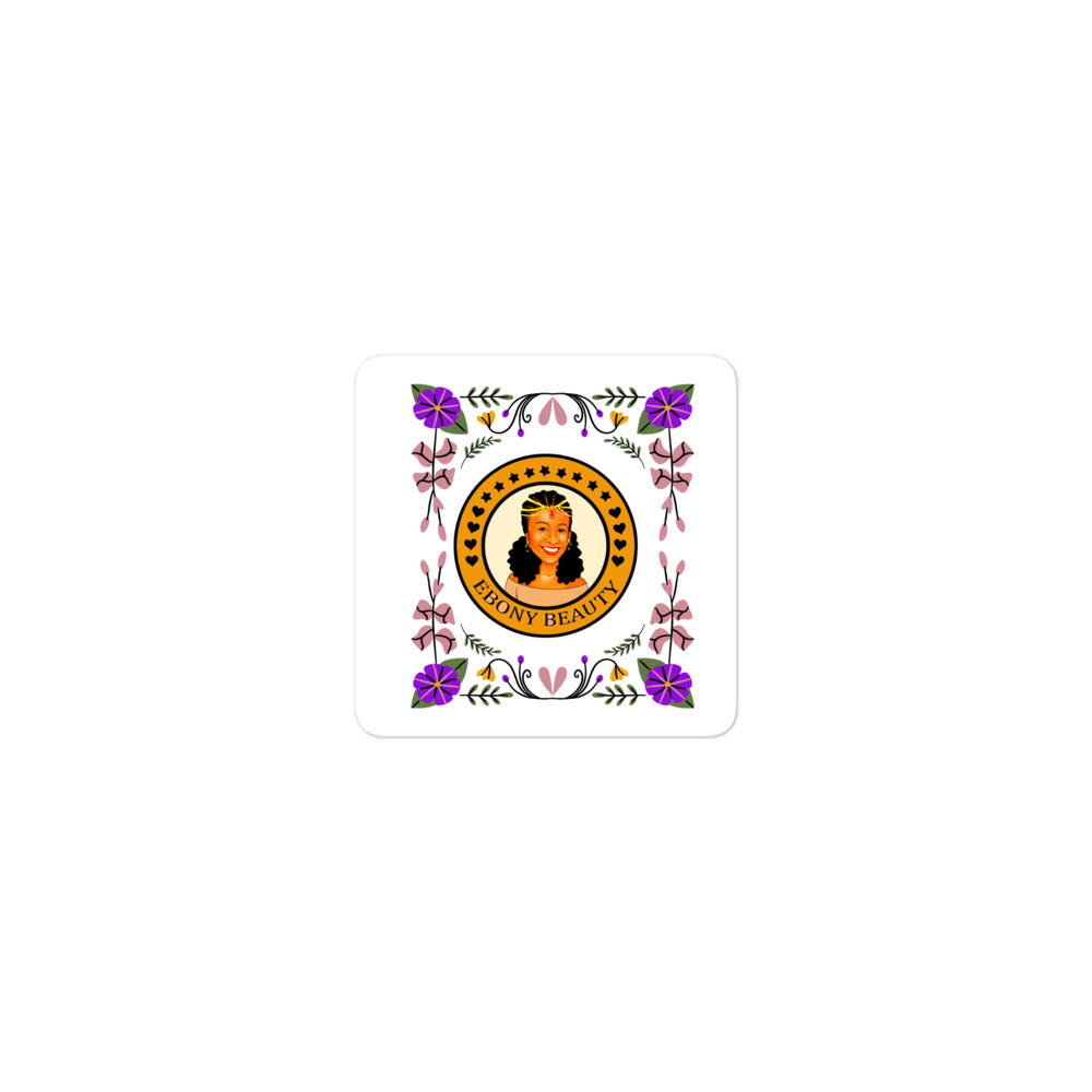 Bubble-free stickers Lisa Ebony Beauty purple flowers - VivaSistah