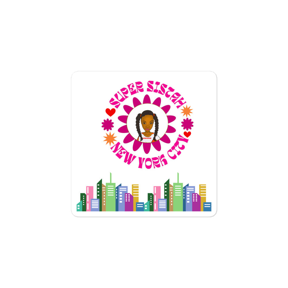 Bubble-free stickers Super Sistah NYC skyline - VivaSistah