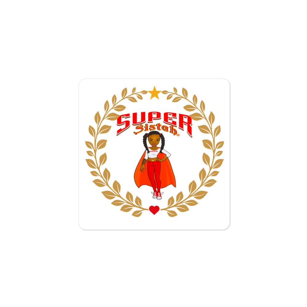 Bubble-free stickers Super Sistah Gold Wreath - VivaSistah