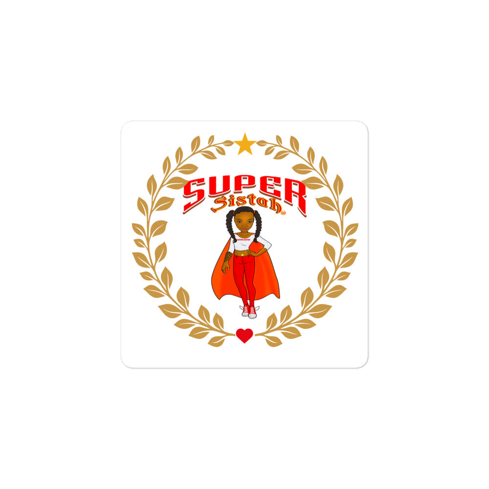 Bubble-free stickers Super Sistah Gold Wreath - VivaSistah