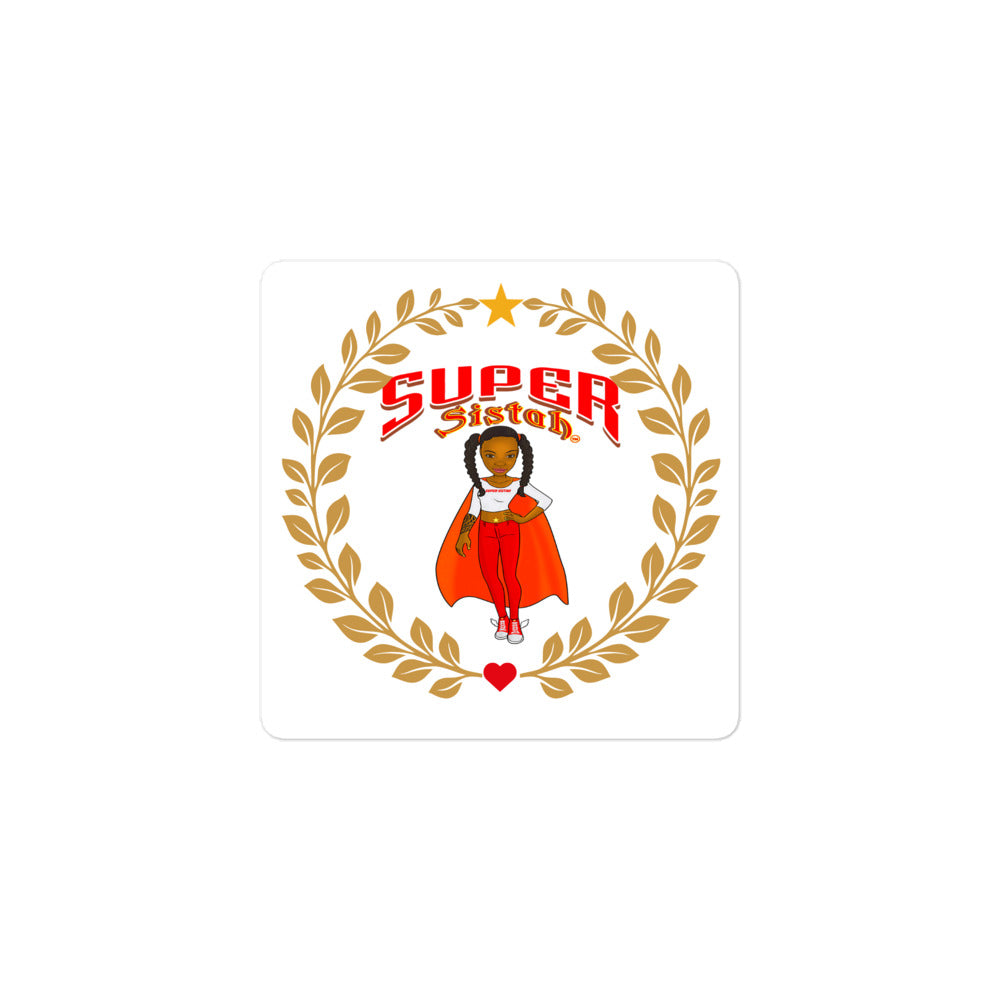 Bubble-free stickers Super Sistah Gold Wreath - VivaSistah