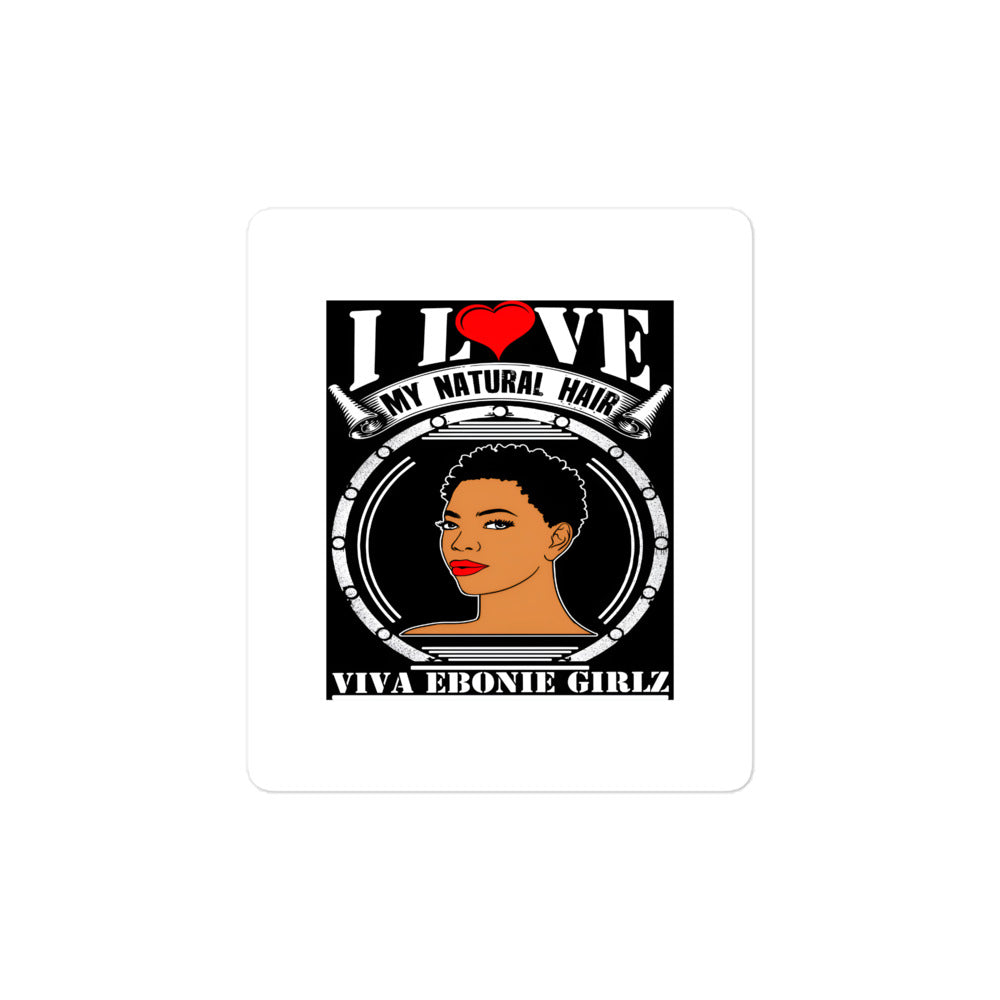 Bubble-free stickers Afrika I Love My Natural Hair - VivaSistah
