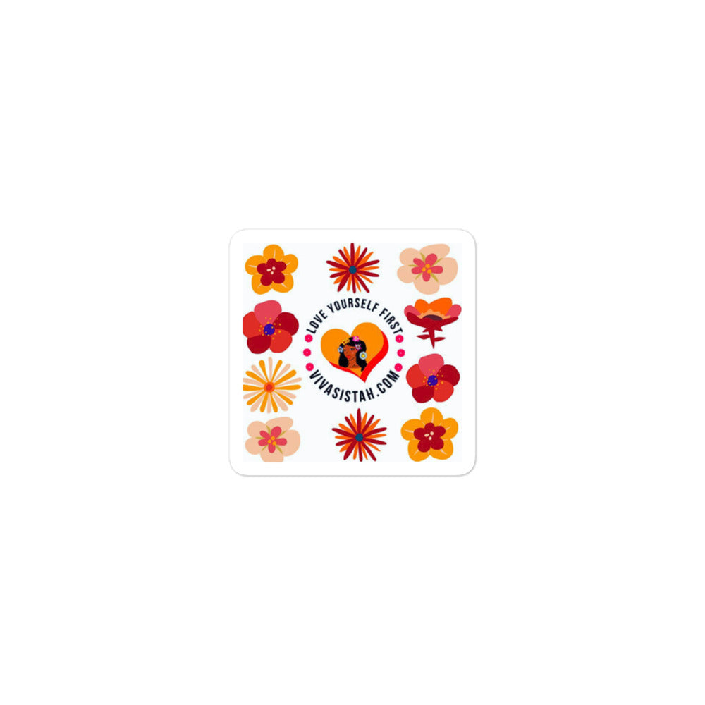 Bubble-free stickers Jade Flowers & Hearts - VivaSistah