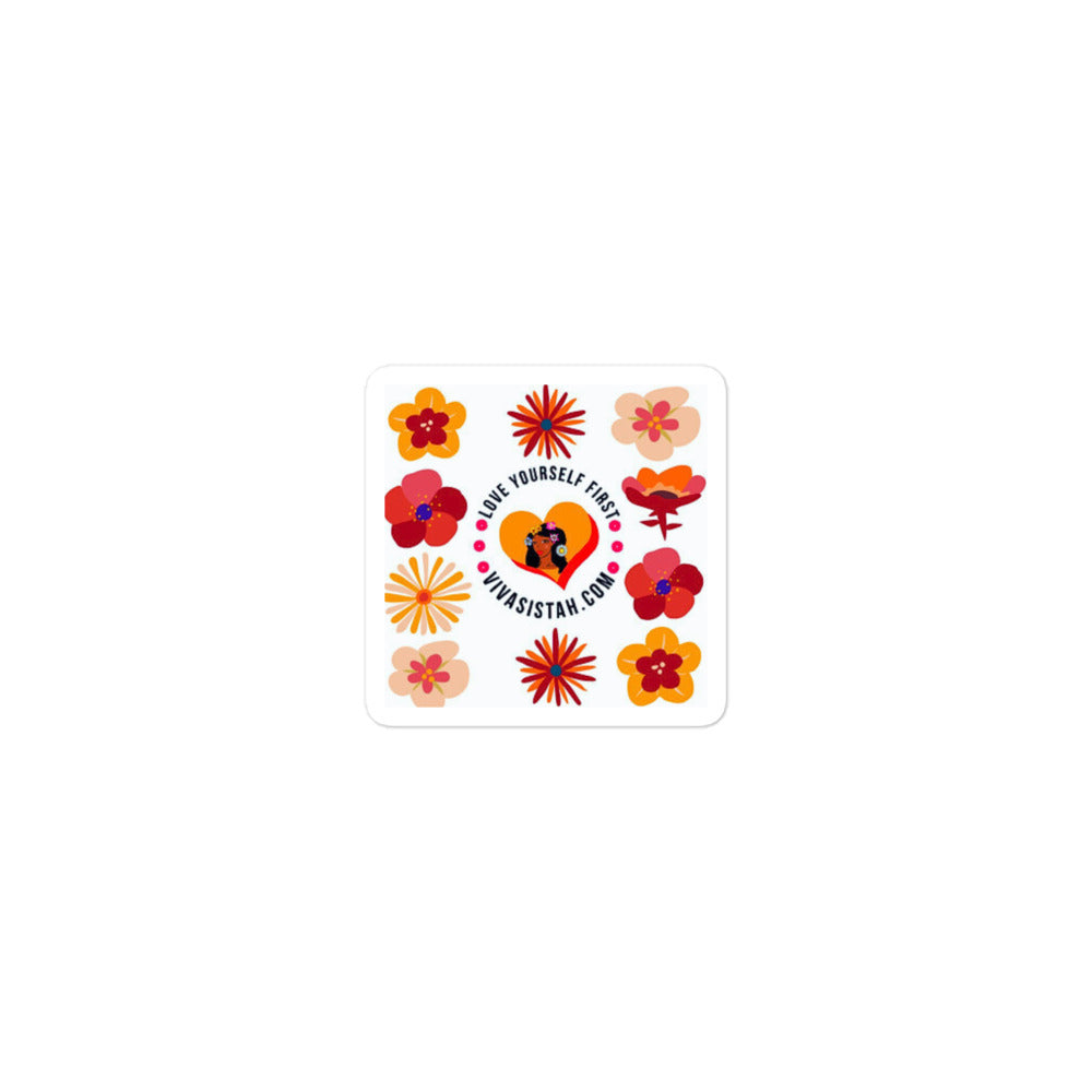 Bubble-free stickers Jade Flowers & Hearts - VivaSistah