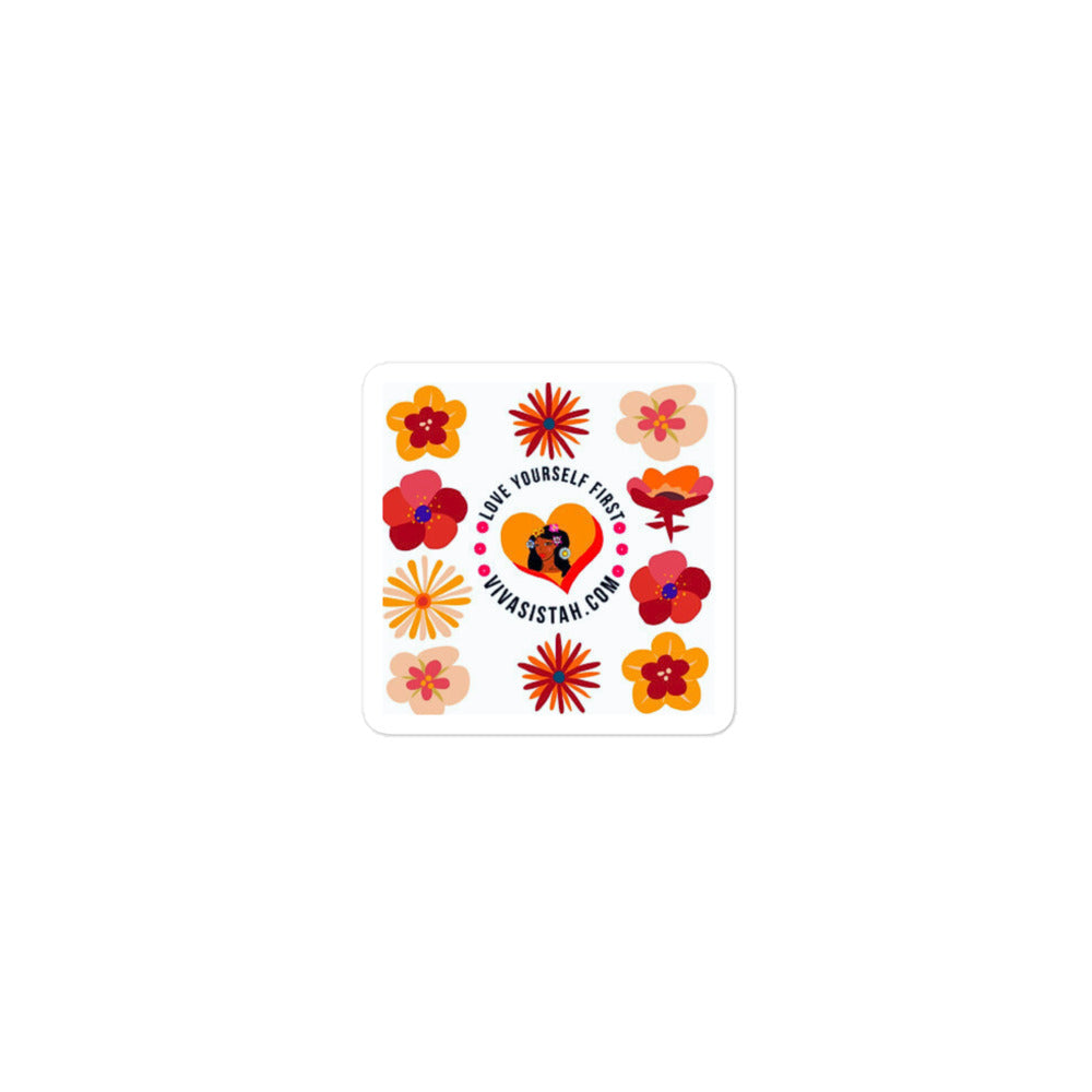 Bubble-free stickers Jade Flowers & Hearts - VivaSistah