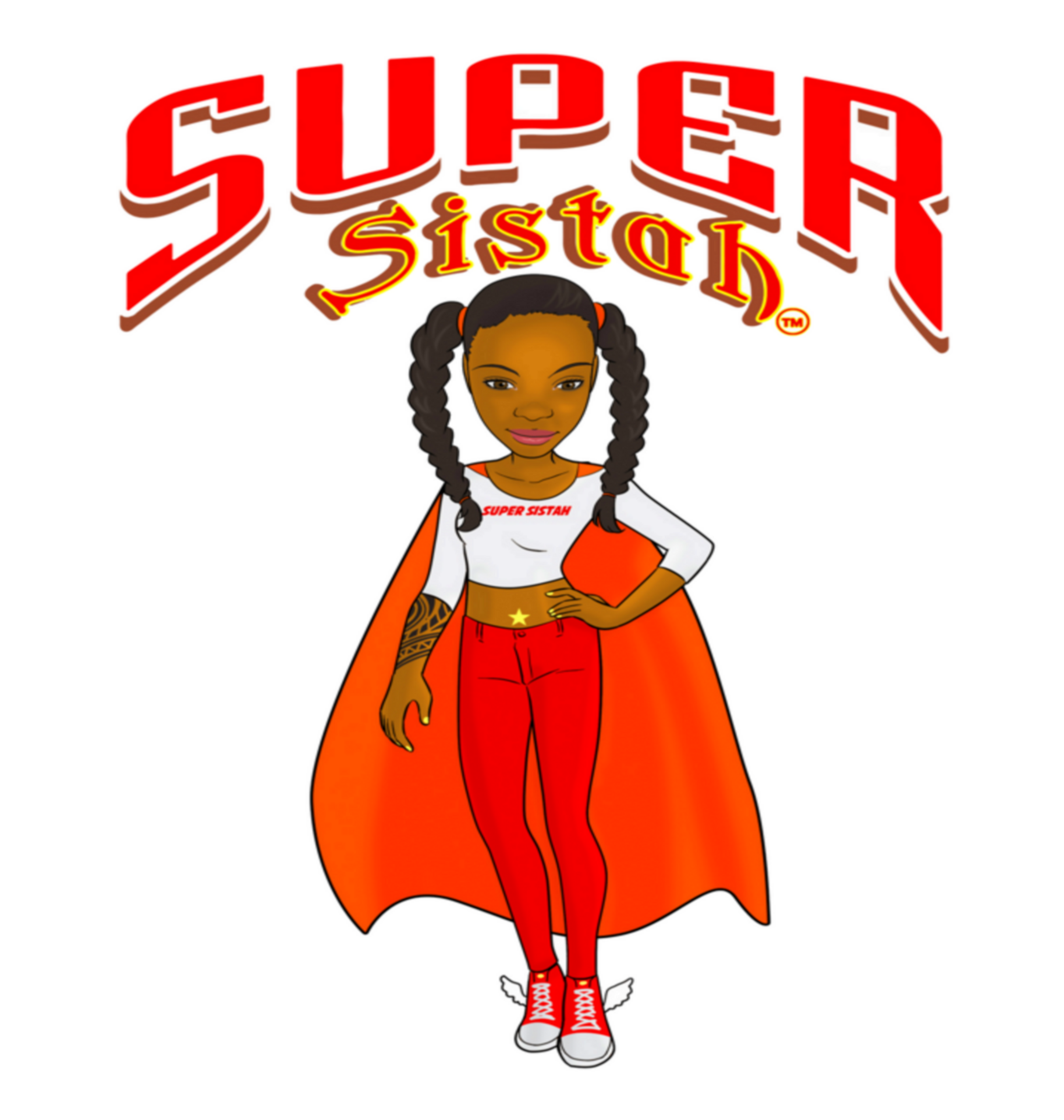 Kids fleece hoodie Super Sistah hoodie front & back design - VivaSistah