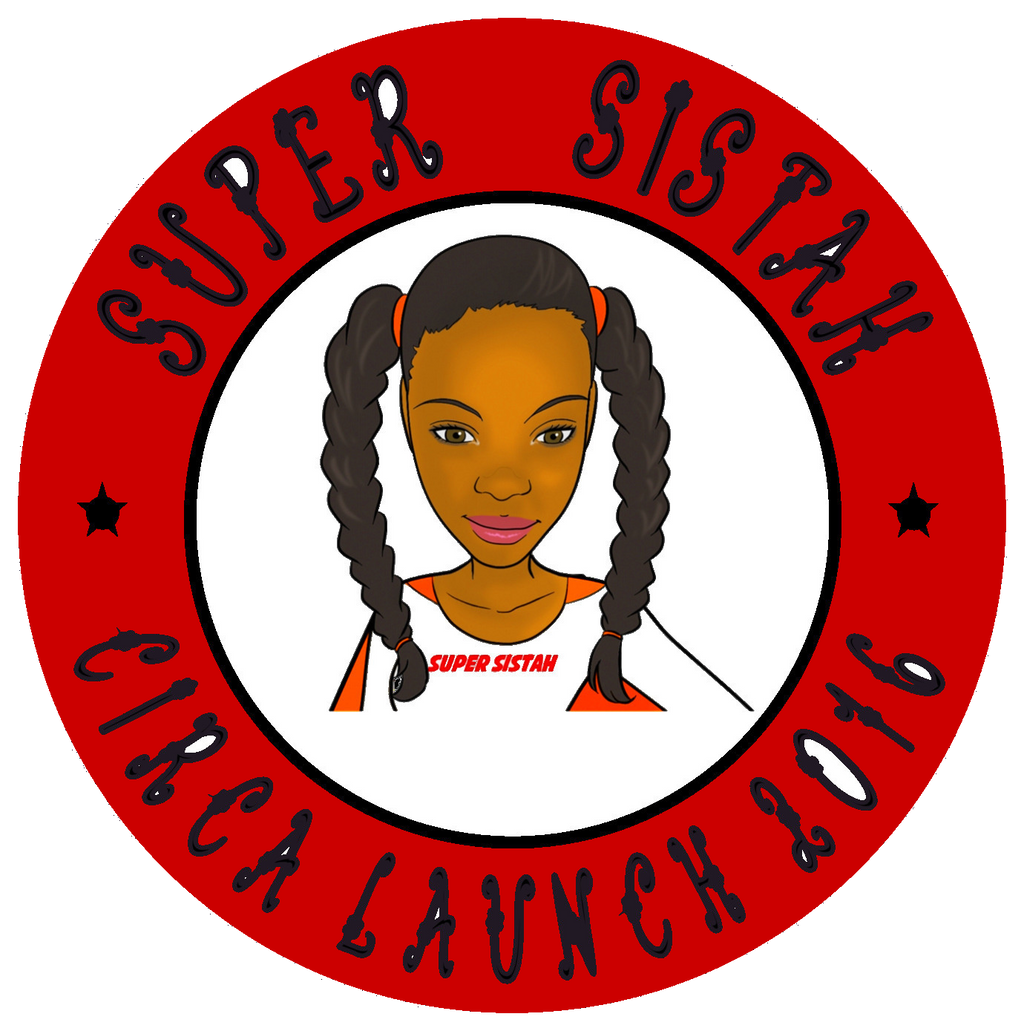 Bubble-free stickers Super Sistah Circa red - VivaSistah