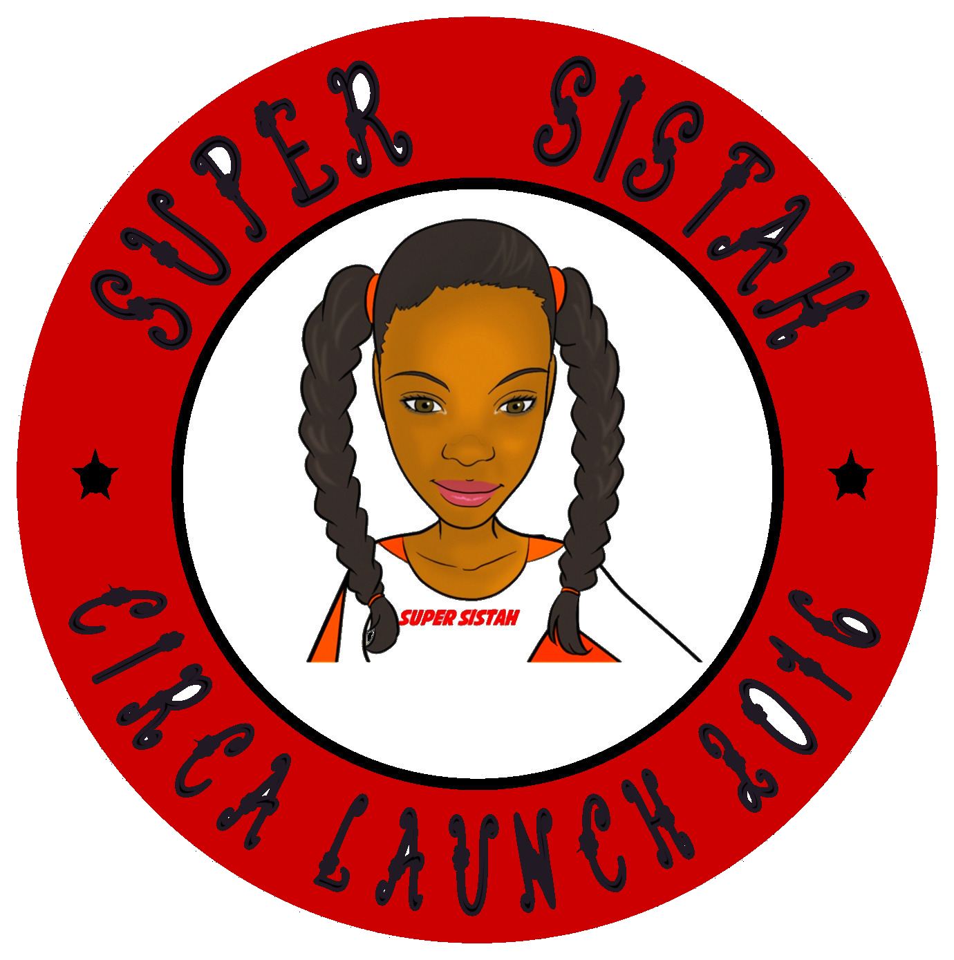 Bubble-free stickers Super Sistah Circa red - VivaSistah