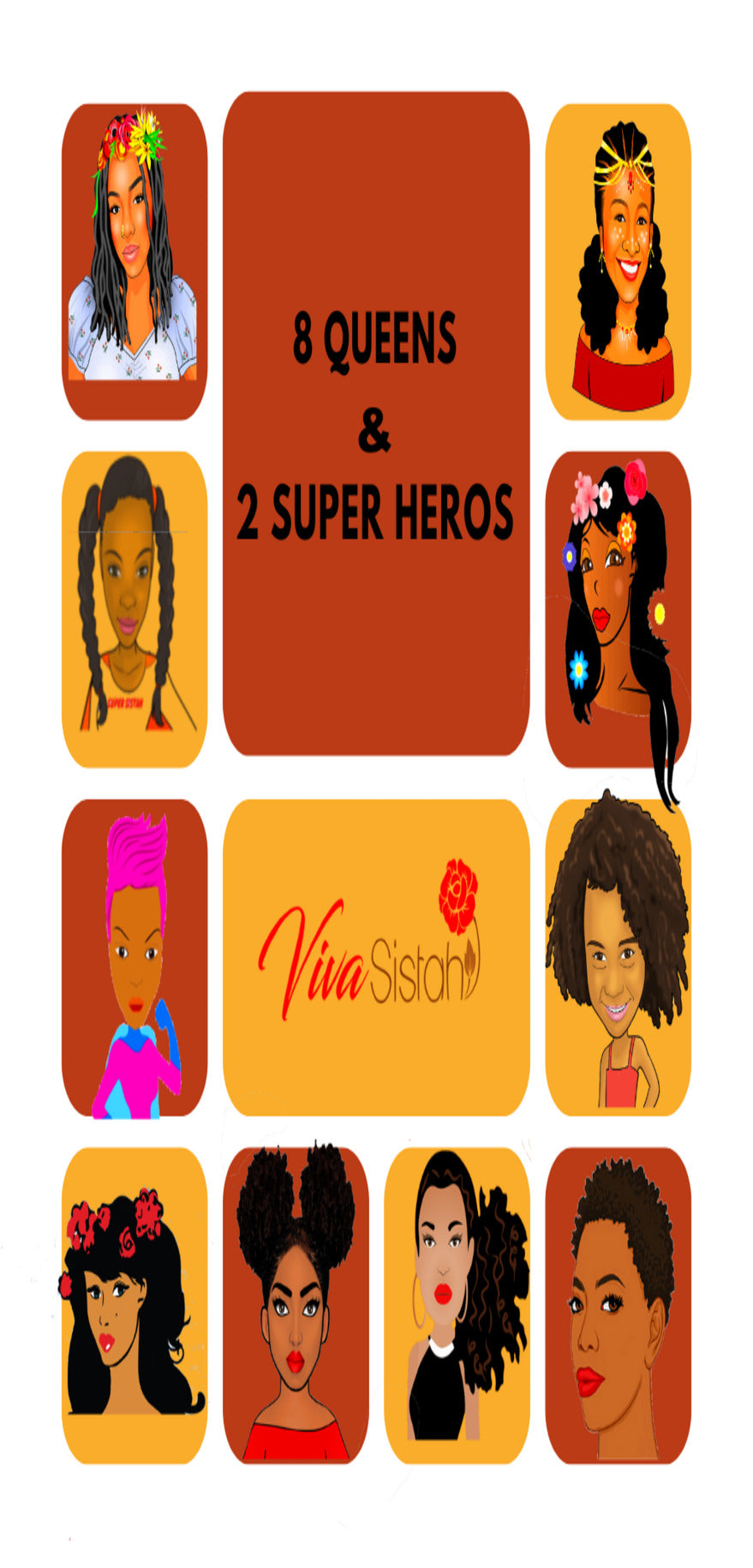 Eco Tote Bag 8 Queens & 2 Superheros - VivaSistah