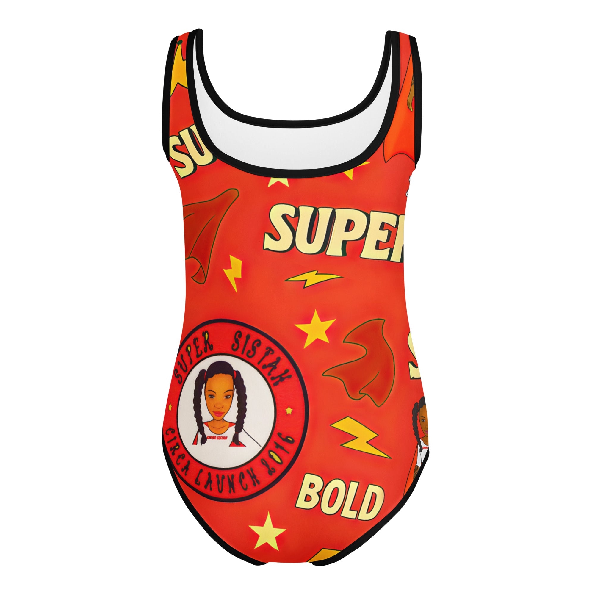 All-Over Print Kids Swimsuit Super Sistah Power - VivaSistah