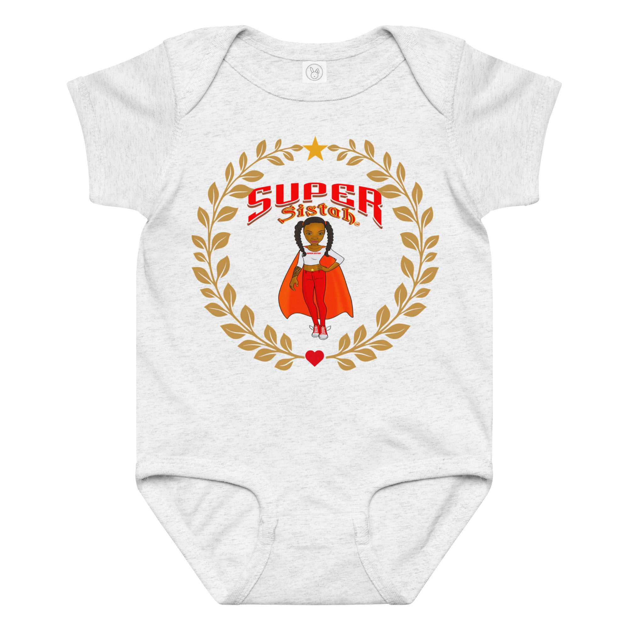 Baby jersey bodysuit Super Sistah Crown - VivaSistah