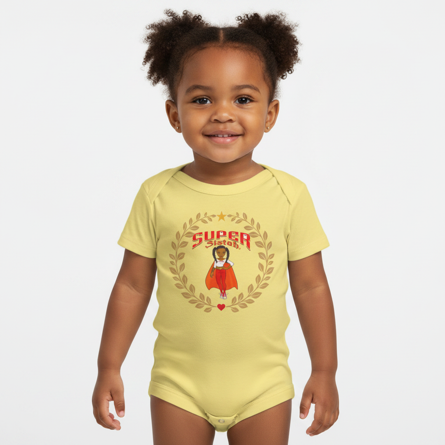 Infant & Toddlers Clothing —  ring spun cotton bodysuit — Crown Gold
