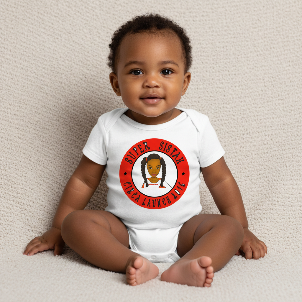 Infant & Toddlers Clothing — ringspun cotton bodysuit — Super Sistah Circa