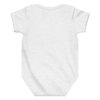 White baby onesie on a white background