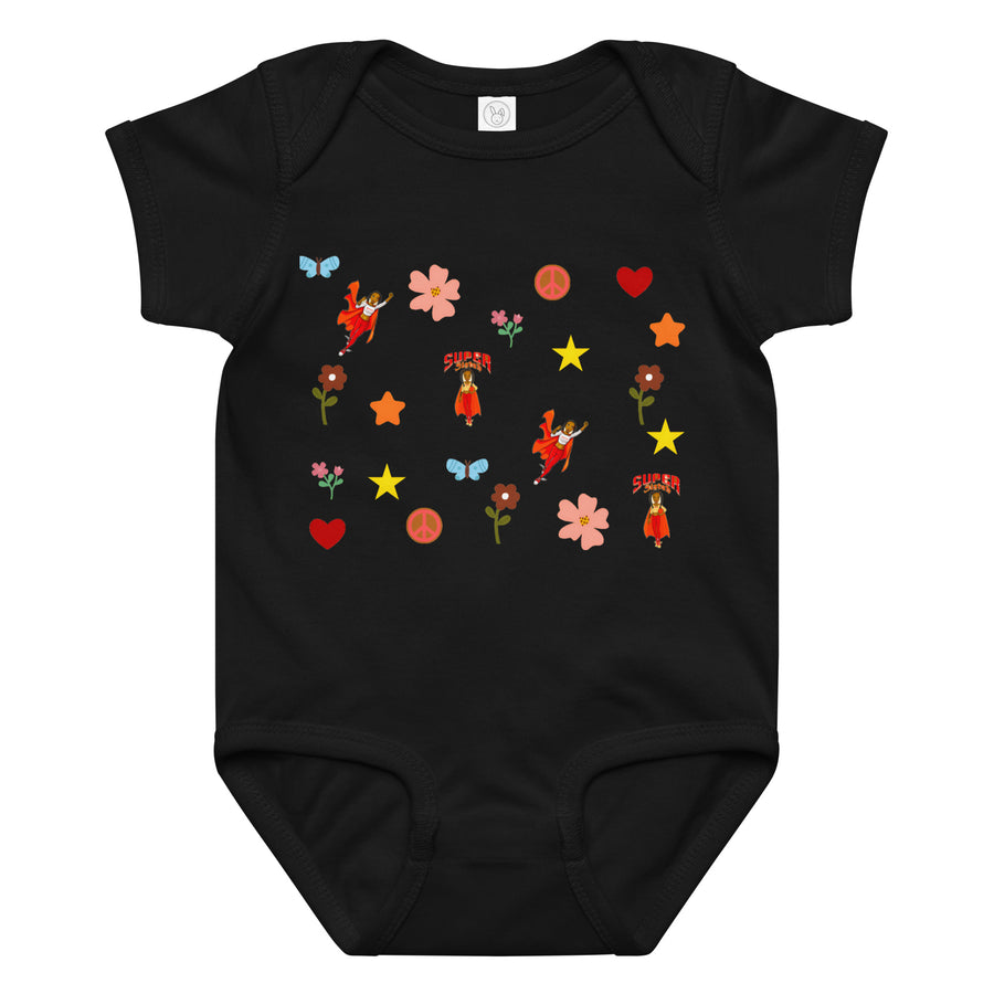 Infants & Toddlers Clothing - cotton jersey bodysuit - Super Sistah AOP