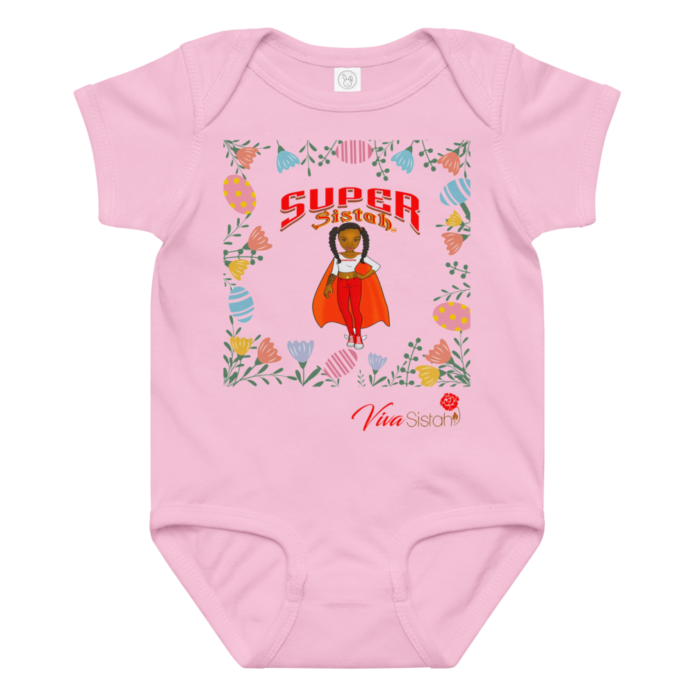 Infant bodysuit Super Sistah easter trim